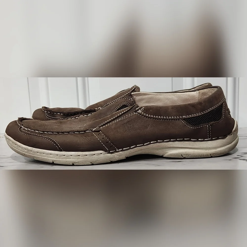 Joesef Seibel brown leather slip on loafers men's size Euro 45 / US 12